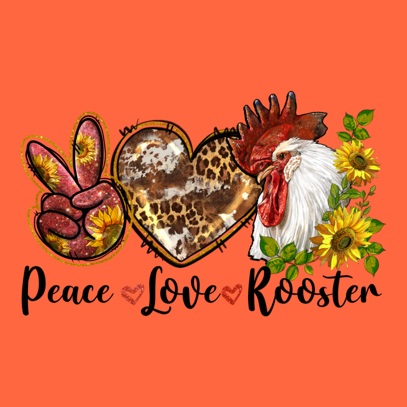 Peace Love Rooster With Sunflower Premium Hoodie by LillyAllenDesigns | Teevron