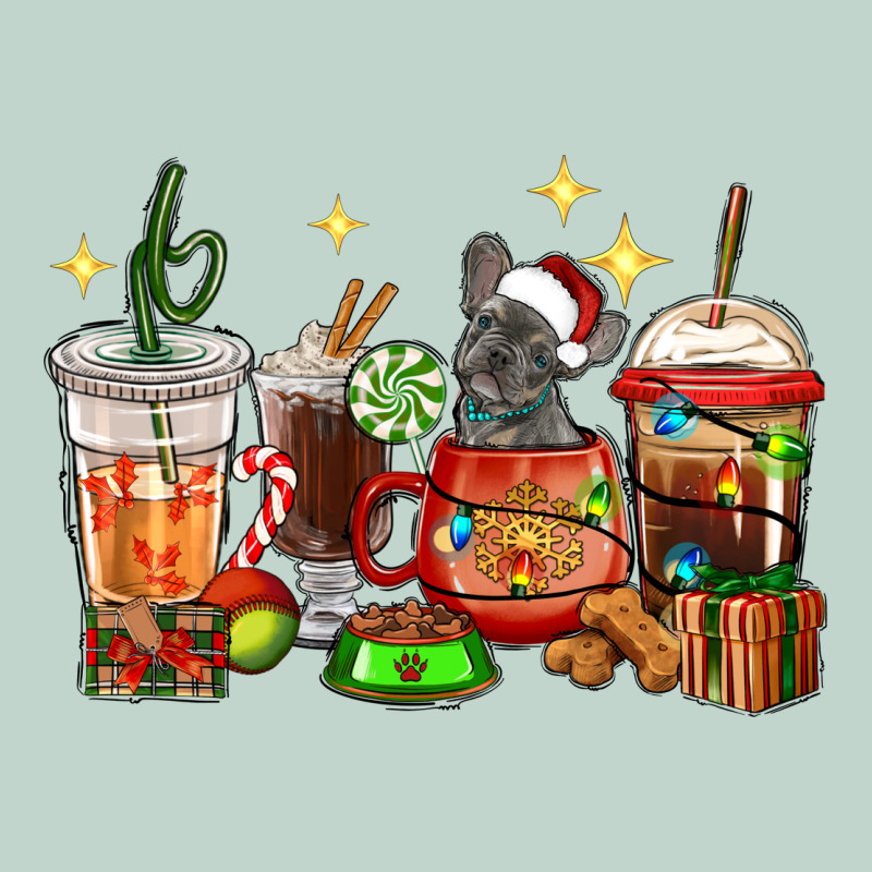 Christmas Coffee Cups With French Bulldog Zipper Hoodie by RanaPortraitStore | Teevron