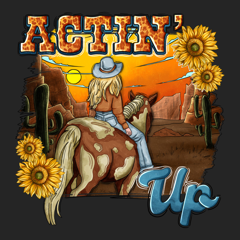 Actinup With Cowgirl Premium Hoodie by NancyCooperArtShop | Teevron