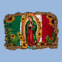 Our Lady Of Guadalupe Mexican Flag Background Premium Hoodie | Teevron