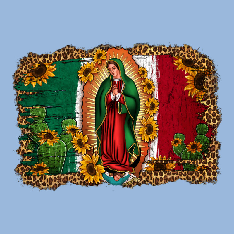 Our Lady Of Guadalupe Mexican Flag Background Premium Hoodie by Jasminsmagicworld | Teevron
