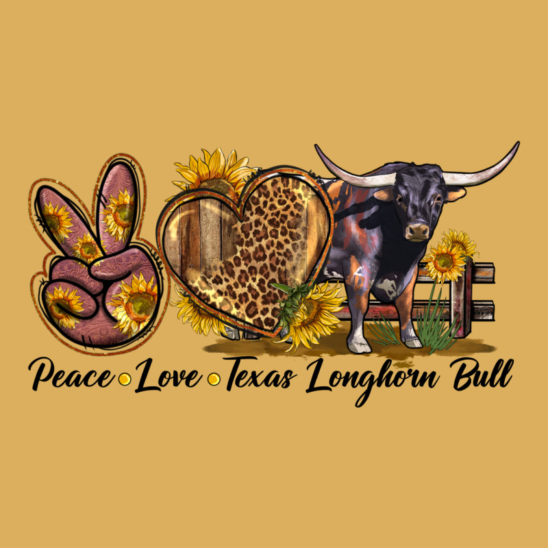Peace Love Texas Longhorn Bull Premium Hoodie by LillyAllenDesigns | Teevron