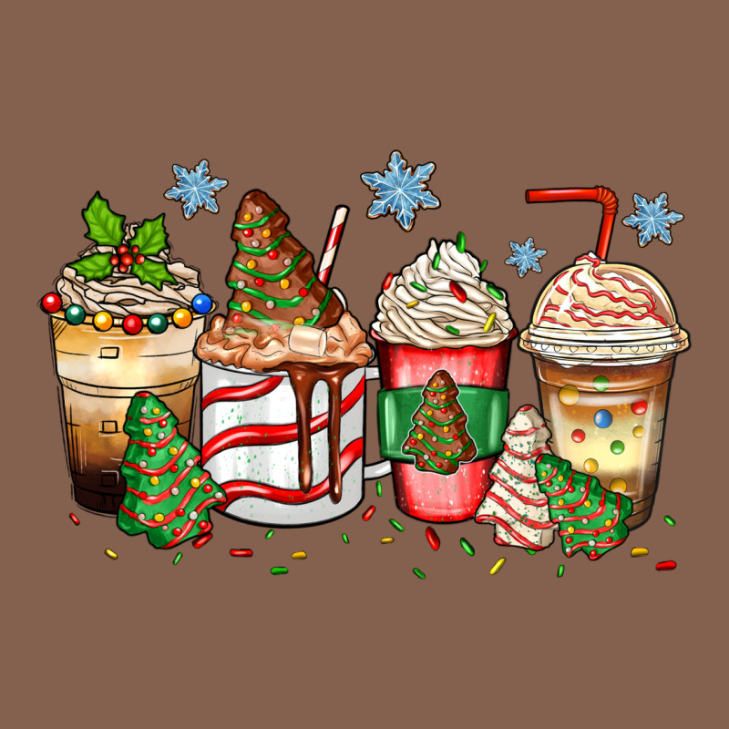 Christmas Tree Cake  Coffee Cups Zipper Hoodie by Zillion Design Studio | Teevron