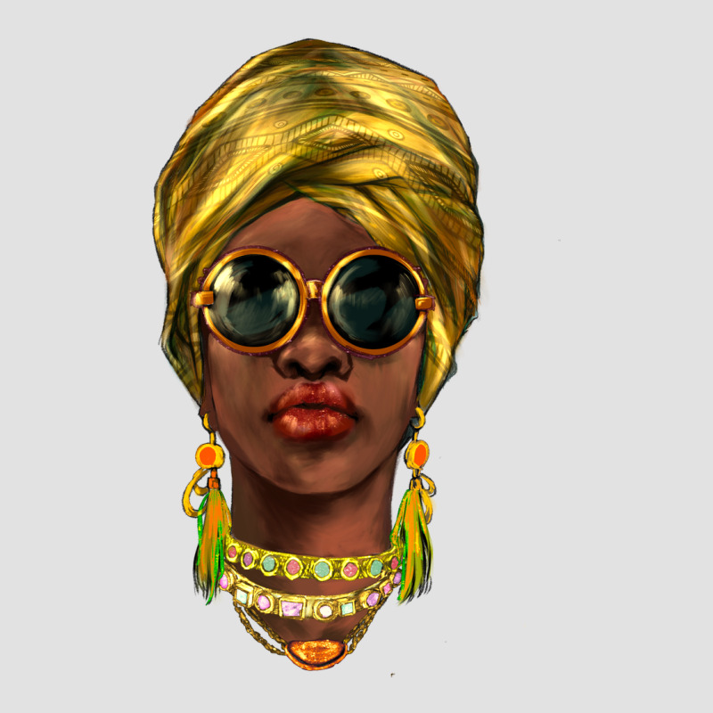 African Woman Premium Hoodie by NancyCooperArtShop | Teevron