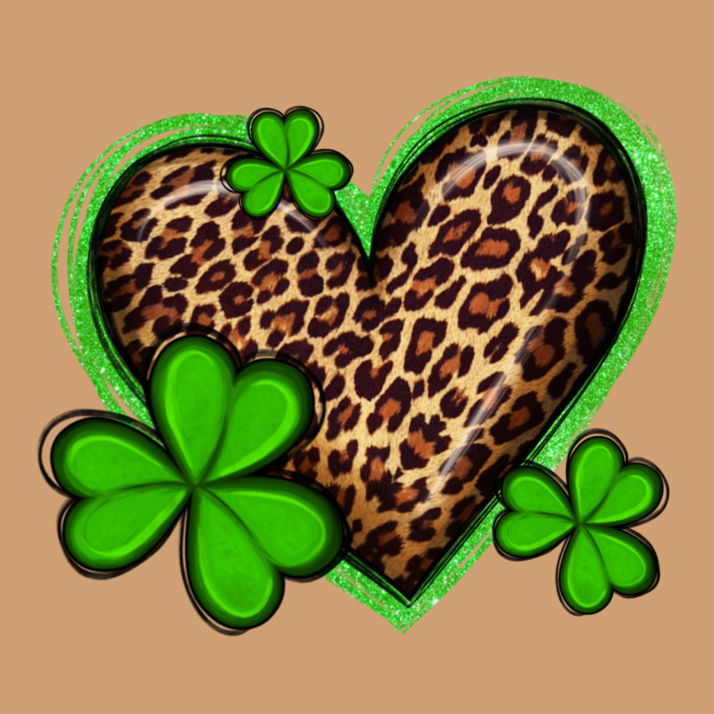 St Patricks Day Leopard Heart With Shamrocks Vintage Tee by Artiststas | Teevron