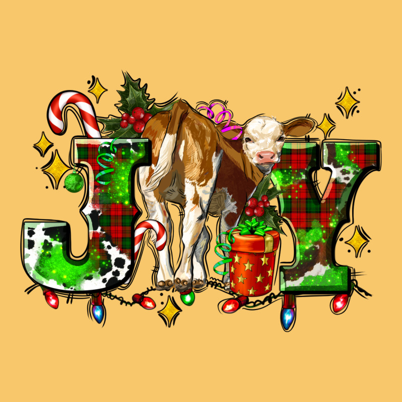 Joy With Baby Cow And Christmas Gifts Mistletoe Vintage Hoodie by AdoDesignShop | Teevron