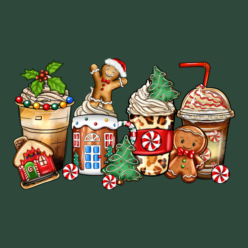 Christmas Gingerbread Coffee Cups Zipper Hoodie by Zillion Design Studio | Teevron