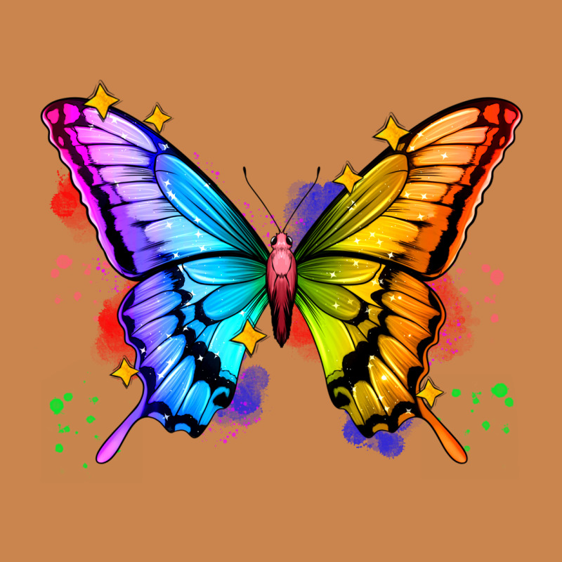 Rainbow Butterfly Heavyweight Hoodie by Zillion Design Studio | Teevron