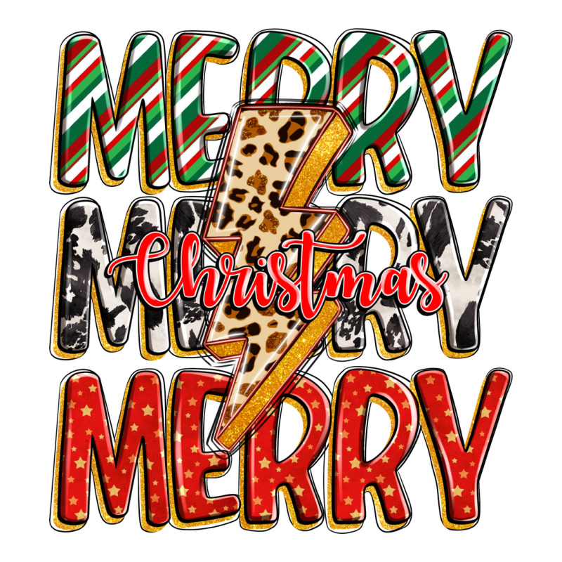 Merry Christmas Lightning Bolt Zipper Hoodie by Zillion Design Studio | Teevron