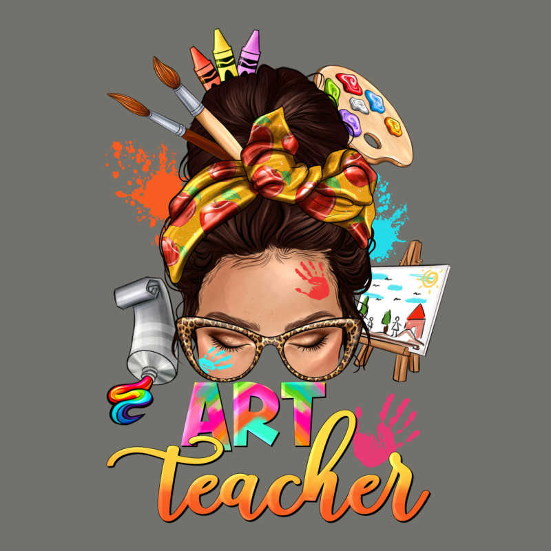 Art Teacher Messy Bun Premium Hoodie by NancyCooperArtShop | Teevron