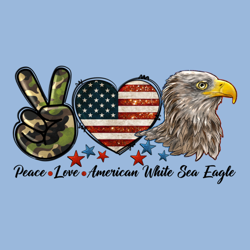 Peace Love American White Sea Eagle Premium Hoodie by LillyAllenDesigns | Teevron