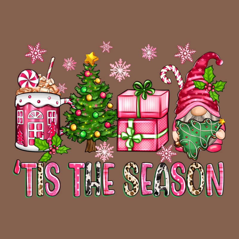 Pink Christmas 'tis The Season Gnome Zipper Hoodie by Zillion Design Studio | Teevron