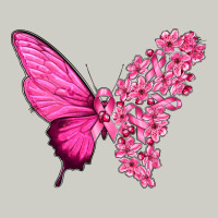 Pink Flowers And Breast Cancer Ribbon Butterfly Heavyweight Hoodie | Teevron