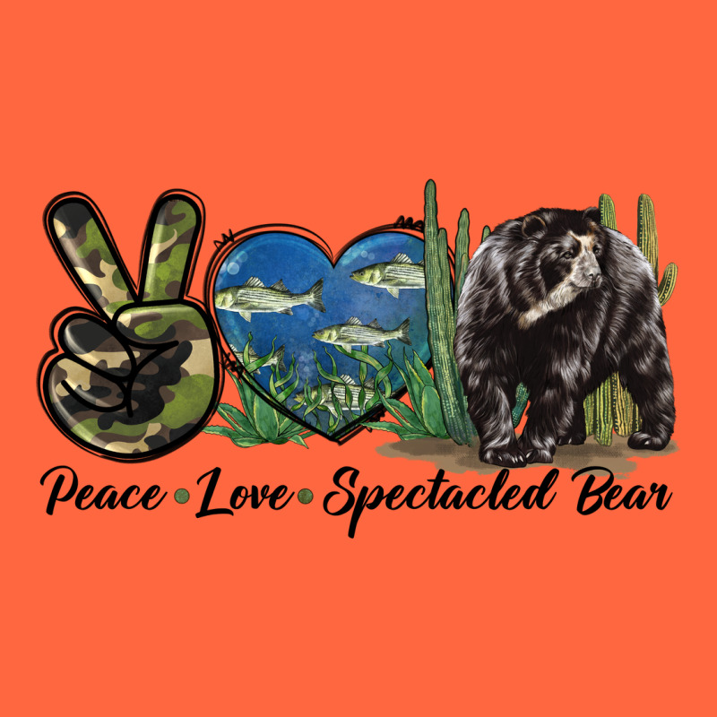 Peace Love Spectacled Bear Premium Hoodie by LillyAllenDesigns | Teevron