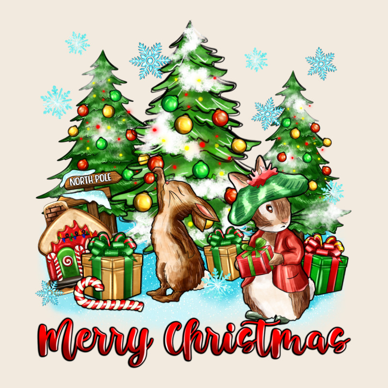 Merry Christmas Rabbits Zipper Hoodie by Zillion Design Studio | Teevron