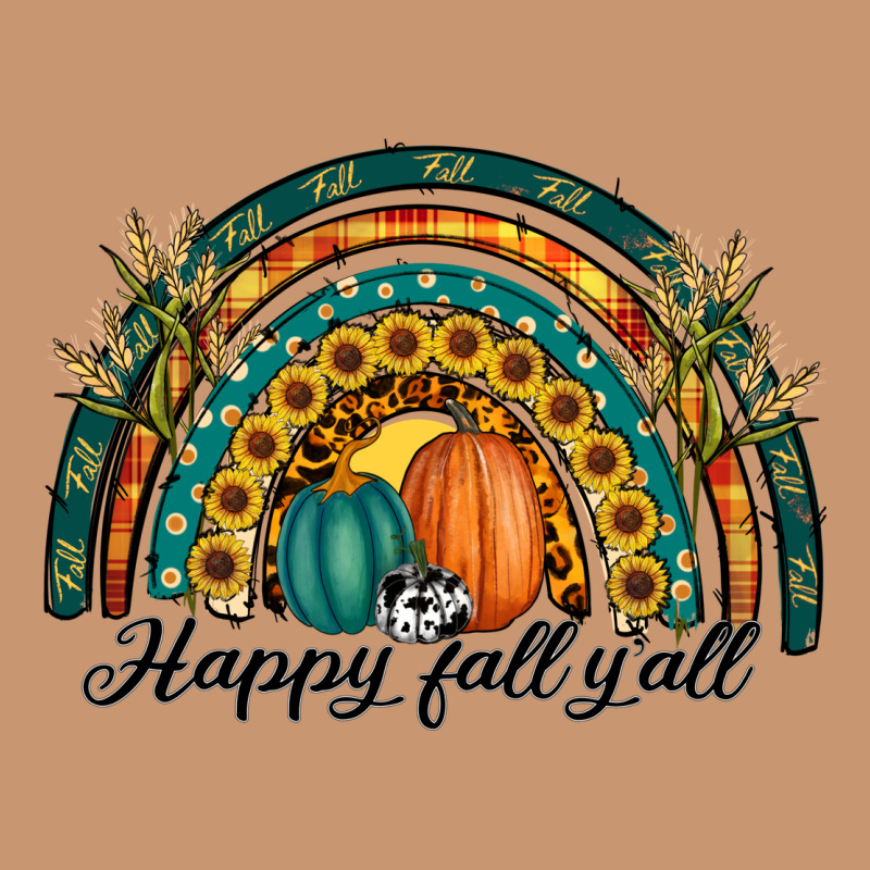 Happy Fall Y'all Rainbow Heavyweight Hoodie by RanaPortraitStore | Teevron