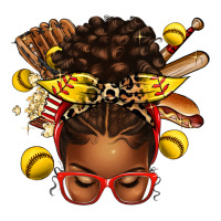 softball afro messy bun | Teevron