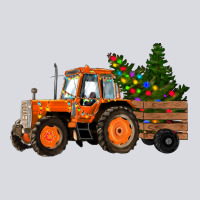 Christmas Orange Farm Tractor Zipper Hoodie | Teevron