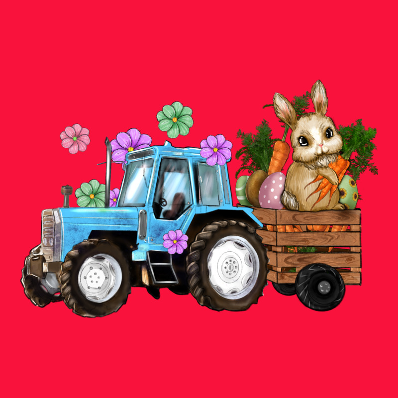 Happy Easter Tractor With Bunny Flowers And Carrot Classic Tee by RanaPortraitStore | Teevron