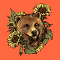 Bear Head Sunflowers Premium Hoodie | Teevron