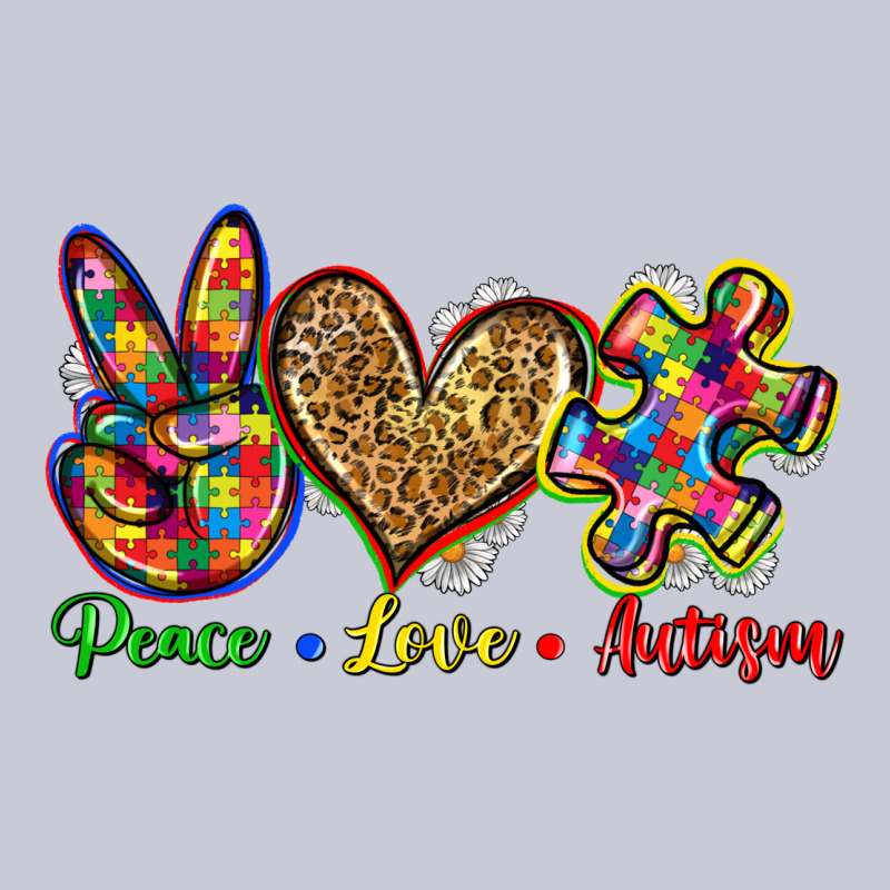 Peace Love Autism Heavyweight Hoodie by Zillion Design Studio | Teevron