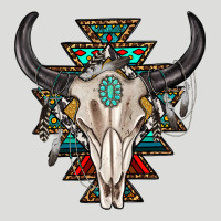 Western Aztec Bull Skull With Gemstone Zipper Hoodie | Teevron