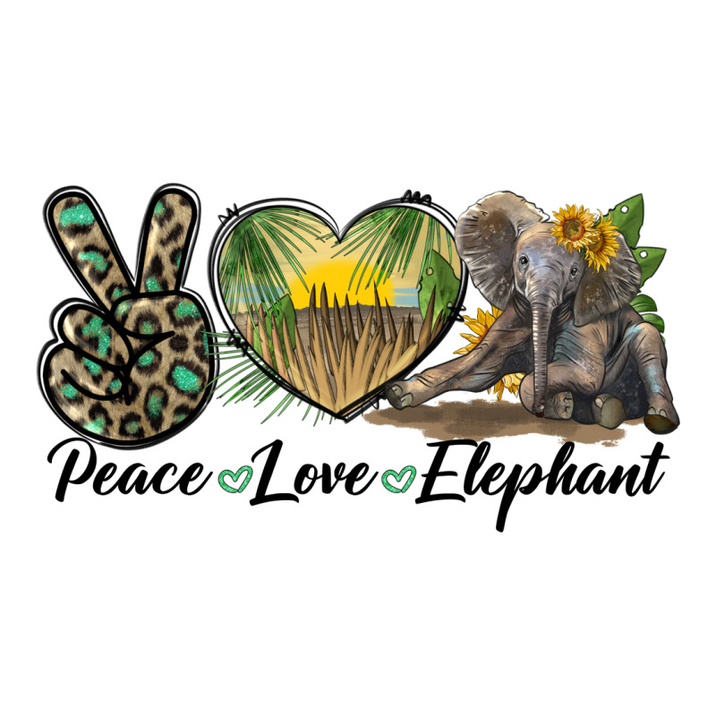 Peace Love Elephant Premium Hoodie by LillyAllenDesigns | Teevron