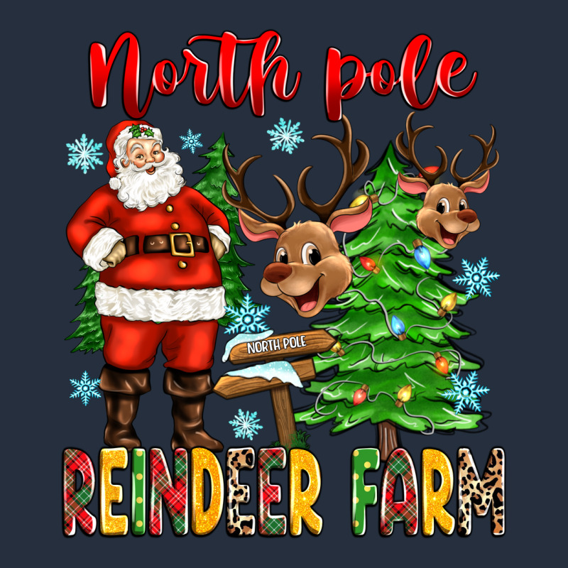 North Pole Reindeer Farm Zipper Hoodie by Zillion Design Studio | Teevron