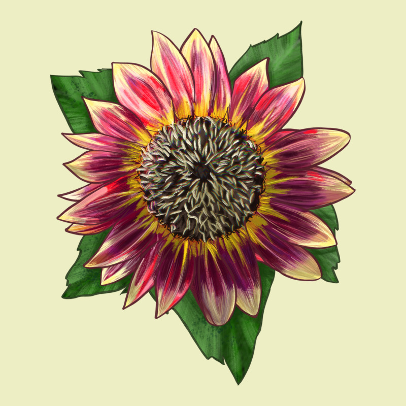 Crimson Blaze Sunflower Urban Hoodie by LillyAllenDesigns | Teevron
