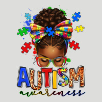 Autism Awareness Afro Messy Bun Zipper Hoodie | Teevron