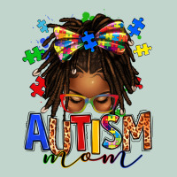 Autism Mom Afro Locs Messy Bun Zipper Hoodie | Teevron