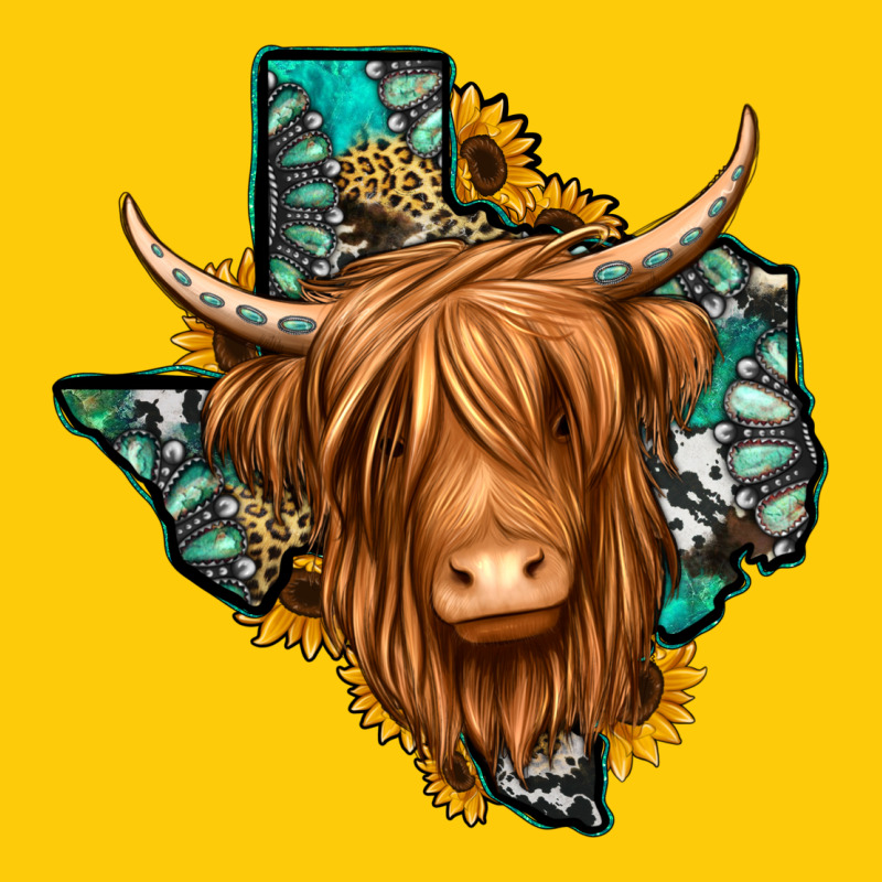 Texas Map Long Haired Shaggy Cow Premium Hoodie by Jasminsmagicworld | Teevron