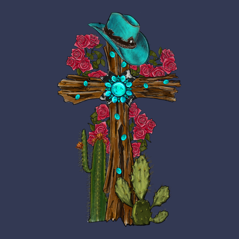Cross Gemstone Cactus Roses Cowboy Hat Heavyweight Hoodie by RanaPortraitStore | Teevron