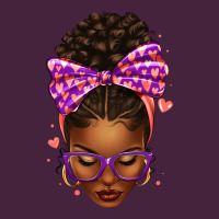Sorority Colors Purple Carol Afro Messy Bun Woman Classic Tee | Teevron