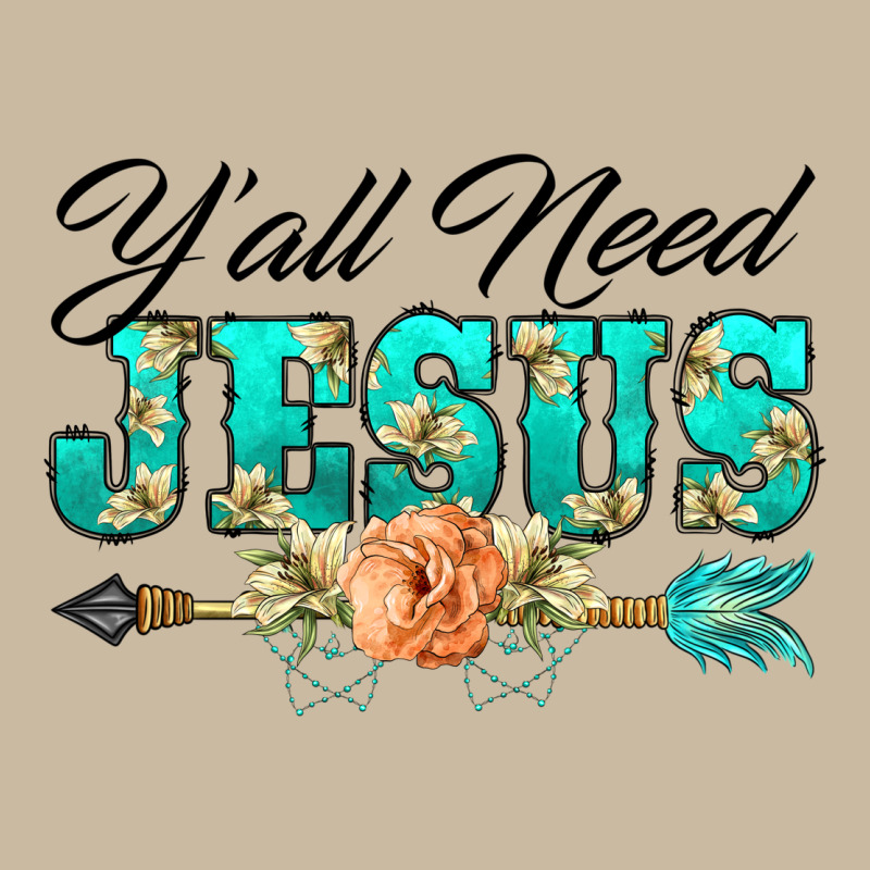 Y'all Need Jesus Arrow Lily Flowers Long Sleeve Tee by BarkalooDesign | Teevron