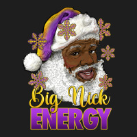 Big Nick Energy Purple And Gold Afro Santa Classic Tee | Teevron