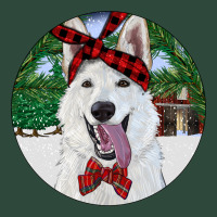 Christmas White Shepherd With Cowhide Zipper Hoodie | Teevron
