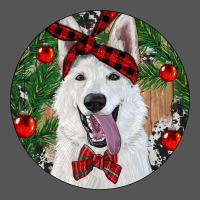 Christmas White Shepherd With Cowhide Zipper Hoodie | Teevron
