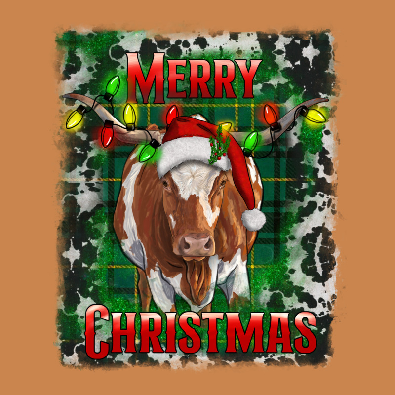 Merry Christmas Longhorn Cow Heavyweight Hoodie by RanaPortraitStore | Teevron
