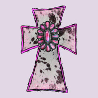 Cowhide Pink Gemstone Cross Classic Tee | Teevron