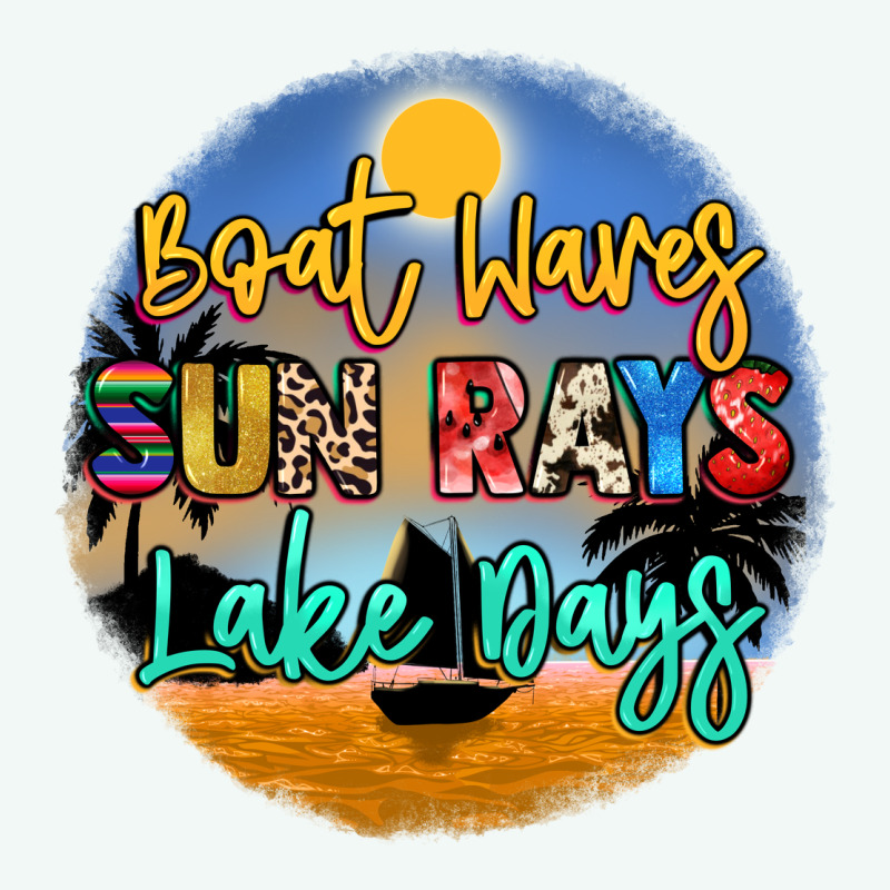 Boat Waves Sun Rays Lake Days Premium Hoodie by NancyCooperArtShop | Teevron