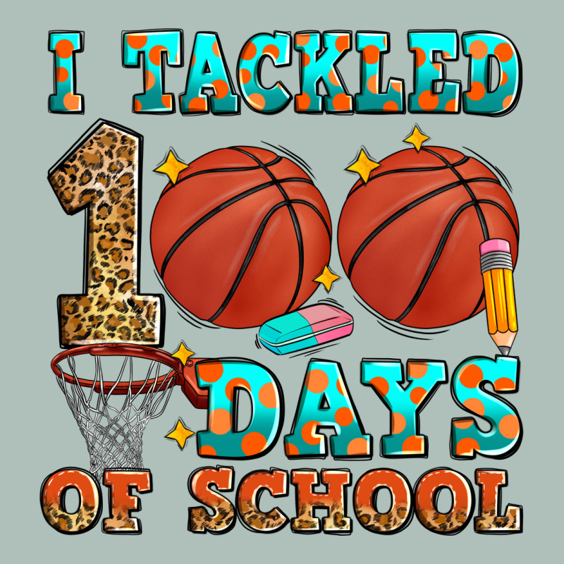 I Tackled 100 Days Of School Basketball Heavyweight Hoodie by Zillion Design Studio | Teevron