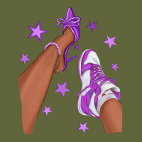 Purple Afro Girl Sneakers And Heels Classic Tee | Teevron