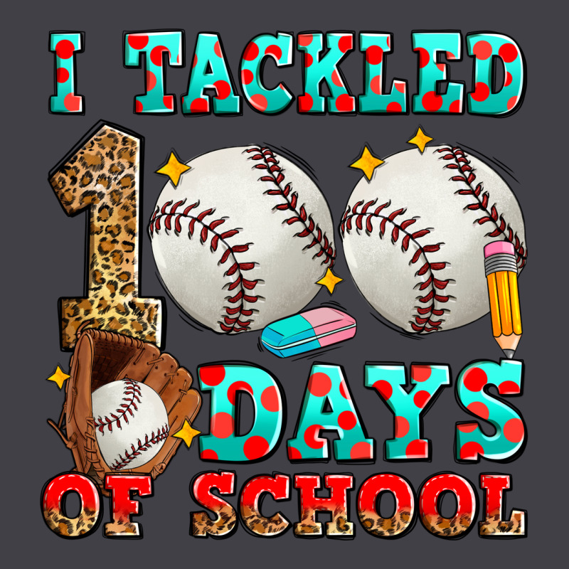 I Tackled 100 Days Of School Baseball Heavyweight Hoodie by Zillion Design Studio | Teevron