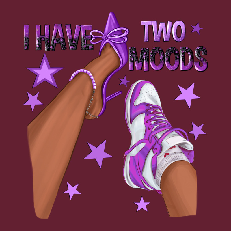 Purple I Have Two Moods Afro Girl Sneakers Classic Tee by texasbilliewilder | Teevron