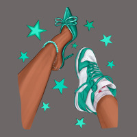 Teal Afro Girl Sneakers And Heels Classic Tee | Teevron