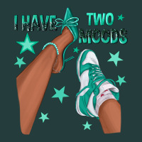 Teal I Have Two Moods Afro Girl Sneakers Classic Tee | Teevron