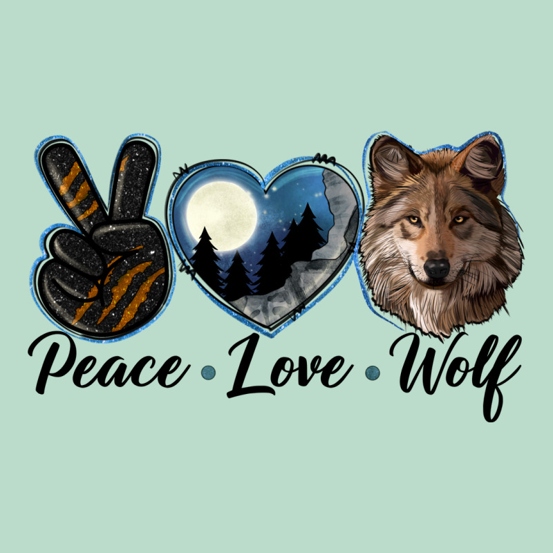 Peace Love Wolf Head Premium Hoodie by LillyAllenDesigns | Teevron