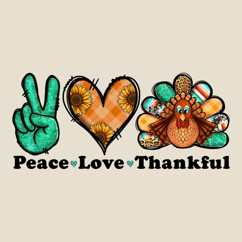 Peace Love Thankful Turkey Urban Hoodie by Jasminsmagicworld | Teevron