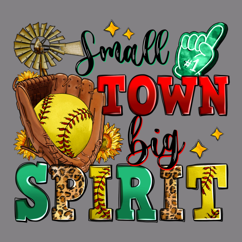 Small Town Big Spirit Softball Heavyweight Hoodie by Zillion Design Studio | Teevron